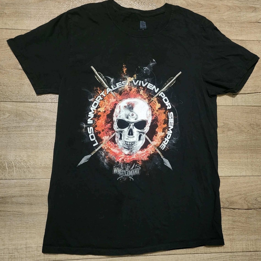 WWE WrestleMania Bad Bunny Damian Priest Los Inmortales T-Shirt Men Medium Black